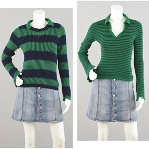 Loft Long Sleeve Polo & Open Stitch Sweater Bundle NWT, Women's Extra Small